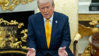 Prezydent USA Donald Trump. Fot. PAP/EPA/Aaron Schwartz /POOL