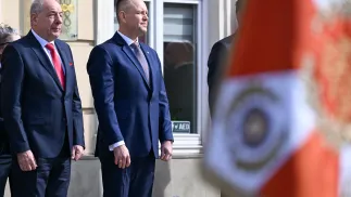 Президент Угорщини Тамаш Шуйок та президент Польщі Кароль Навроцький. Fot. PAP/Darek Delmanowicz