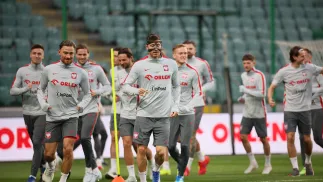Trening piłkarskiej reprezentacji Polski na stadionie Legii Warszawa, fot. PAP/Leszek Szymański