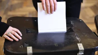 Urna wyborcza w Danii, fot. PAP/EPA/RITZAU/MIKKEL BERG PEDERSEN