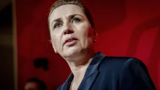 Ustępująca premierka Danii Mette Frederiksen. Fot. PAP/EPA/	MADS CLAUS RASMUSSEN