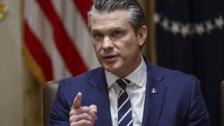 Szef Pentagonu Pete Hegseth. Fot. PAP/EPA/WILL OLIVER / POOL