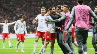 W półfinale baraży Polacy pokonali w Warszawie Albanię 2:1. Fot. PAP/	Leszek Szymański