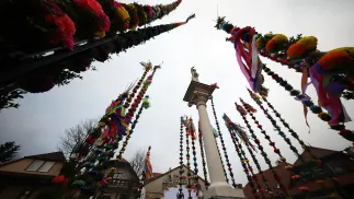 Konkurs palm wielkanocnych w Lipnicy Murowanej. Fot. PAP/Łukasz Gągulski