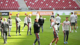 Trening kadry polskich piłkarzy na PGE Stadionie Narodowym. Fot. PAP/Leszek Szymański