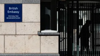 Посольство Великобритании в Москве. Fot. PAP/EPA/MAXIM SHIPENKOV