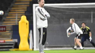 Trener reprezentacji Szwecji Graham Potter, fot. PAP/EPA/TT NEWS AGENCY/Fredrik Sandberg