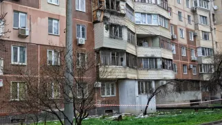 Руйнування після російського ракетного обстрілу в Одесі. Fot. PAP/Alena Solomonova