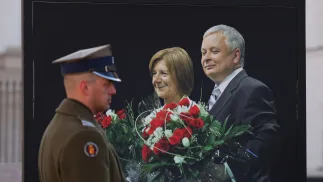 Zdjęcie zmarłej w katastrofie smoleńskiej pary prezydenckiej Marii i Lecha Kaczyńskich Fot. PAP/Paweł Supernak