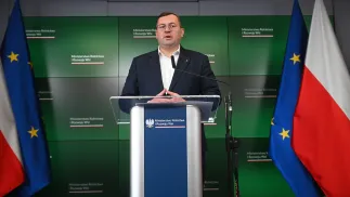 Minister rolnictwa i rozwoju wsi Stefan Krajewski podczas konferencji prasowej po wizycie w Japonii "Azja- nowe możliwości eksportowe" Fot. PAP/Marcin Obara