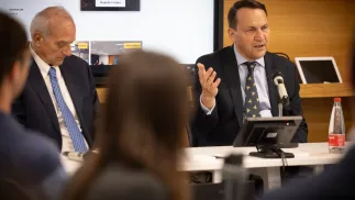 Радослав Сікорський (праворуч). Fot. X / @MSZ_RP