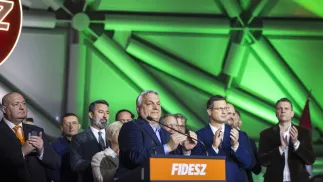 Wieczór wyborczy Viktora Orbana. Fot. EPA/Hungarian PM's General Department of Communication