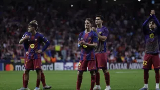 Zawodnicy FC Barcelony. Fot. PAP/EPA/JUANJO MARTIN 