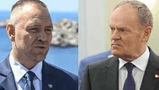 Prezydent Karol Nawrocki i premier Donald Tusk. Fot. PAP/Marcin Obara