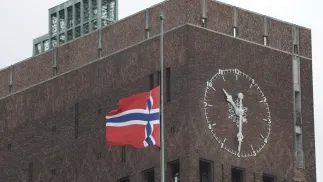 Flaga Norwegii, zdjęcie ilustracyjne, fot. PAP/EPA/BRITTA PEDERSEN