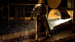 Oddział Huty Miedzi Głogów Głogów II. Fot. PAP/Maciej Kulczyński