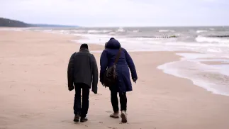 Silny wiatr nad morzem. Fot PAP/Marcin Bielecki