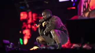 Kanye West, fot. PAP/EPA/ETIENNE LAURENT