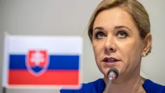 Міністерка економіки Словаччини Деніса Сакова. Fot. PAP/EPA/MARTIN DIVISEK