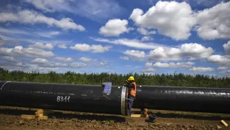Строительство "Балканского потока". Fot. PAP/EPA/VASSIL DONEV (архивное фото)