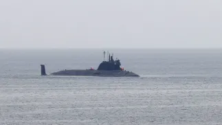 Rosyjski okręt podwodny, zdjęcie ilustracyjne. Fot. PAP/EPA/ERNESTO MASTRASCUSA