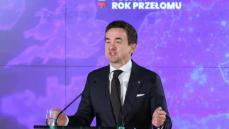 Prezes Giełdy Papierów Wartościowych w Warszawie Tomasz Bardziłowski. Fot. PAP/Paweł Supernak