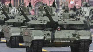 Parada w Moskwie. Fot. PAP/EPA/MAXIM SHIPENKOV