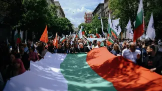 Protestujący w Sofii, zdjęcie ilustracyjne, fot. PAP/EPA/BORISLAV TROSHEV