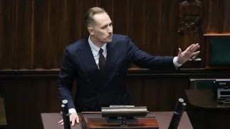 Poseł Konfederacji Konrad Berkowicz. Fot. PAP/Rafał Guz