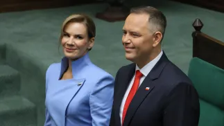 Президент Польши Кароль Навроцкий и первая леди Марта Навроцкая. Fot. PAP/Paweł Supernak