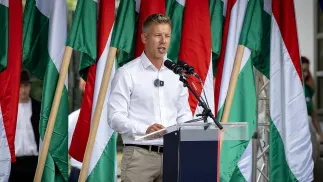 Peter Magyar. Fot. EPA/CSABA KRIZSAN 