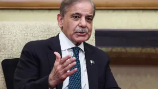 Premier Pakistanu Shehbaz Sharif. Fot. EPA/Maxim Shemetov / POOL