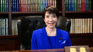 Премьер-министр Японии Санаэ Такаити. Fot. PAP/EPA/AFP/YUICHI YAMAZAKI/POOL