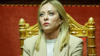 Giorgia Meloni. Fot. PAP/ EPA/GIUSEPPE LAMI