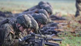 Niemieccy żołnierze. Fot. PAP/EPA/CHRISTOPHER NEUNDORF