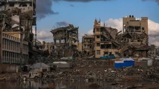 Strefa Gazy, fot. PAP/EPA/MOHAMMED SABER