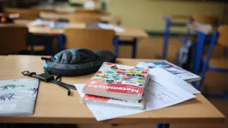 Sala lekcyjna. Fot. PAP/	Leszek Szymański