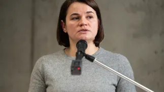 Swiatłana Cichanouska. Fot. PAP/Valdemar Doveiko