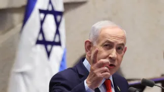 Premier Izraela Benjamin Netanjahu. Fot. PAP/EPA/ABIR SULTAN