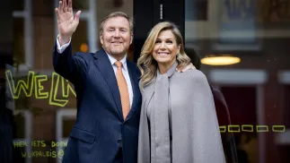 Król Holandii Willem-Aleksander i królowa Maksima, fot. PAP/EPA/ANP/KOEN VAN WEEL