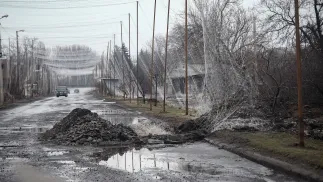 Дружковка- прифронтовой город в Донецкой области, контролируемый Украиной. Fot. PAP/EPA/Maria Senovilla