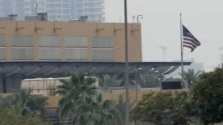 Ambasada USA w Bagdadzie, stolicy Iraku. Fot. PAP/EPA/CEERWAN AZIZ