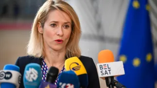 Szefowa unijnej dyplomacji. Kaja Kallas. Fot. PAP/Wiktor Dąbkowski