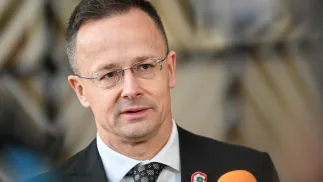 Minister spraw zagranicznych Węgier Peter Szijjarto. Fot. PAP/Wiktor Dąbkowski