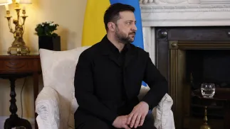 Володимир Зеленський. Fot. PAP/EPA/DAVID CLIFF/POOL