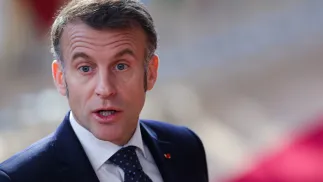 Prezydent Francji Emmanuel Macron. Fot. PAP/EPA/OLIVIER MATTHYS