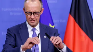 Kanclerz Niemiec Friedrich Merz. Fot. PAP/EPA/OLIVIER MATTHYS