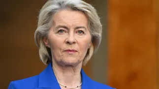 Przewodnicząca Komisji Europejskiej Ursula von der Leyen. Fot. PAP/EPA/	LUKAS COCH