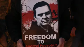  Transparent solidarności z Andrzejem Poczobutem. Zdj. ilustracyjne. Fot. PAP/Artur Reszko