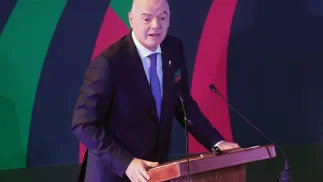 Gianni Infantino. Fot. PAP/EPA/Madla Hartz 